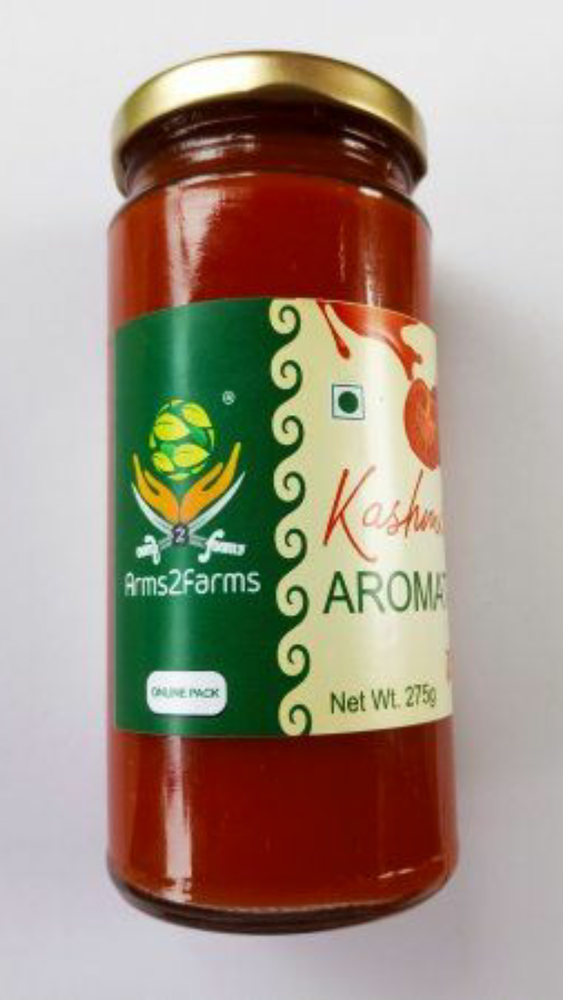 Arms2Farms Glass Jar Kashmiri Aromatic Tomato Chutney