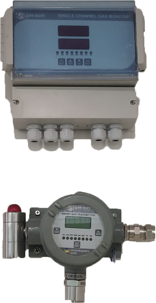 Gas Detector/Transmitter with hooter & monitor