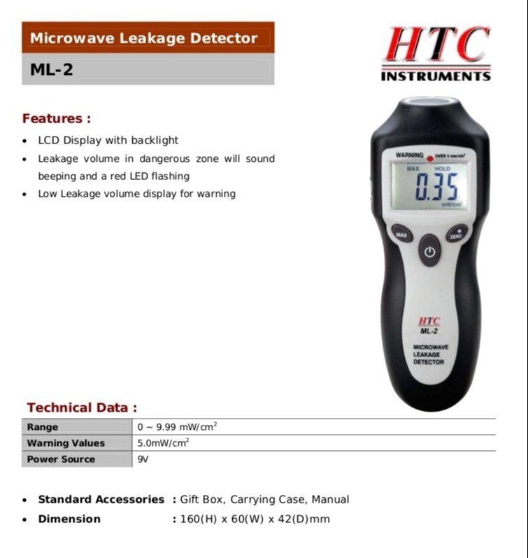 HTC Microwave Leakage Detector, ML 2