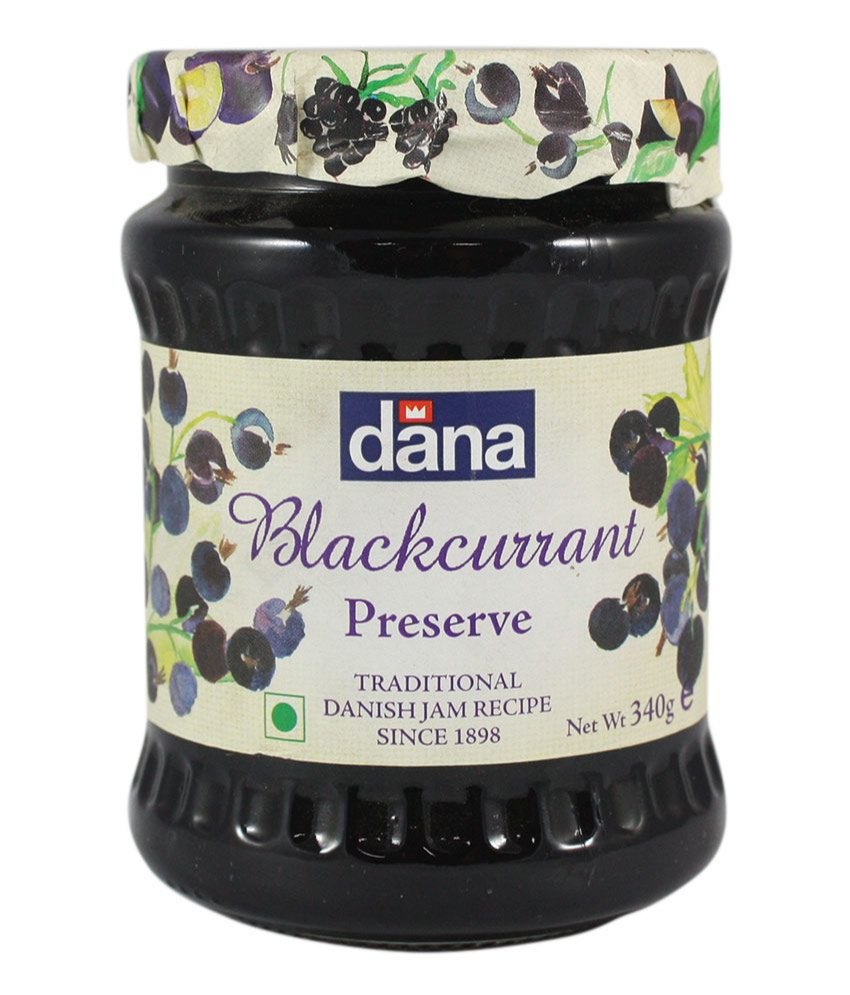Blackcurrant Black Dana Jam Preserve 340 Gram, For Spread, Tasty