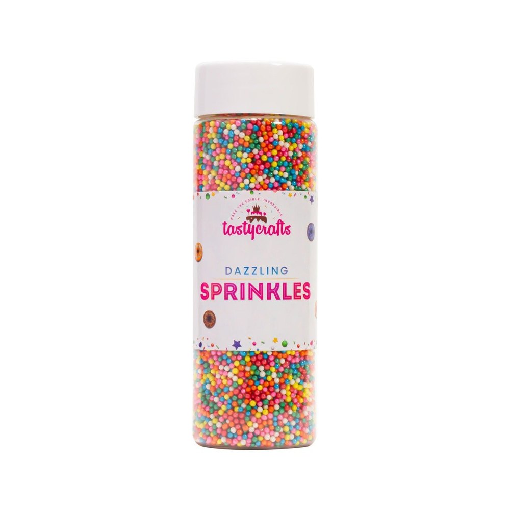 TRASTYCRAFTS Vanilla Tastycrafts Edible White 4mm Sprinkles, For Bakery