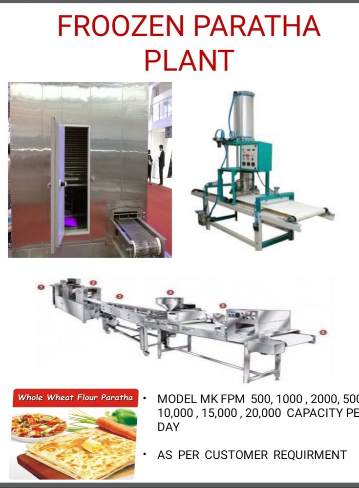 M K Froozen Paratha Plant Machines