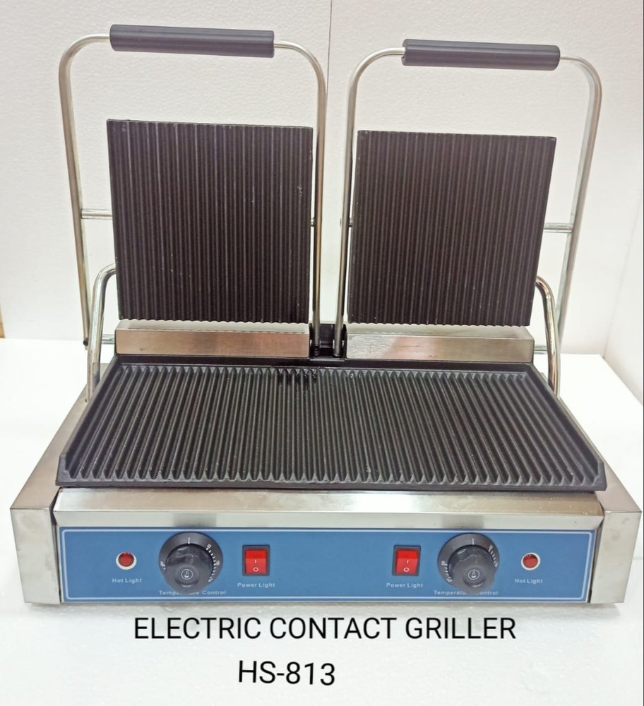 Stainless Steel Double Sandwich Grill, For Restaurant