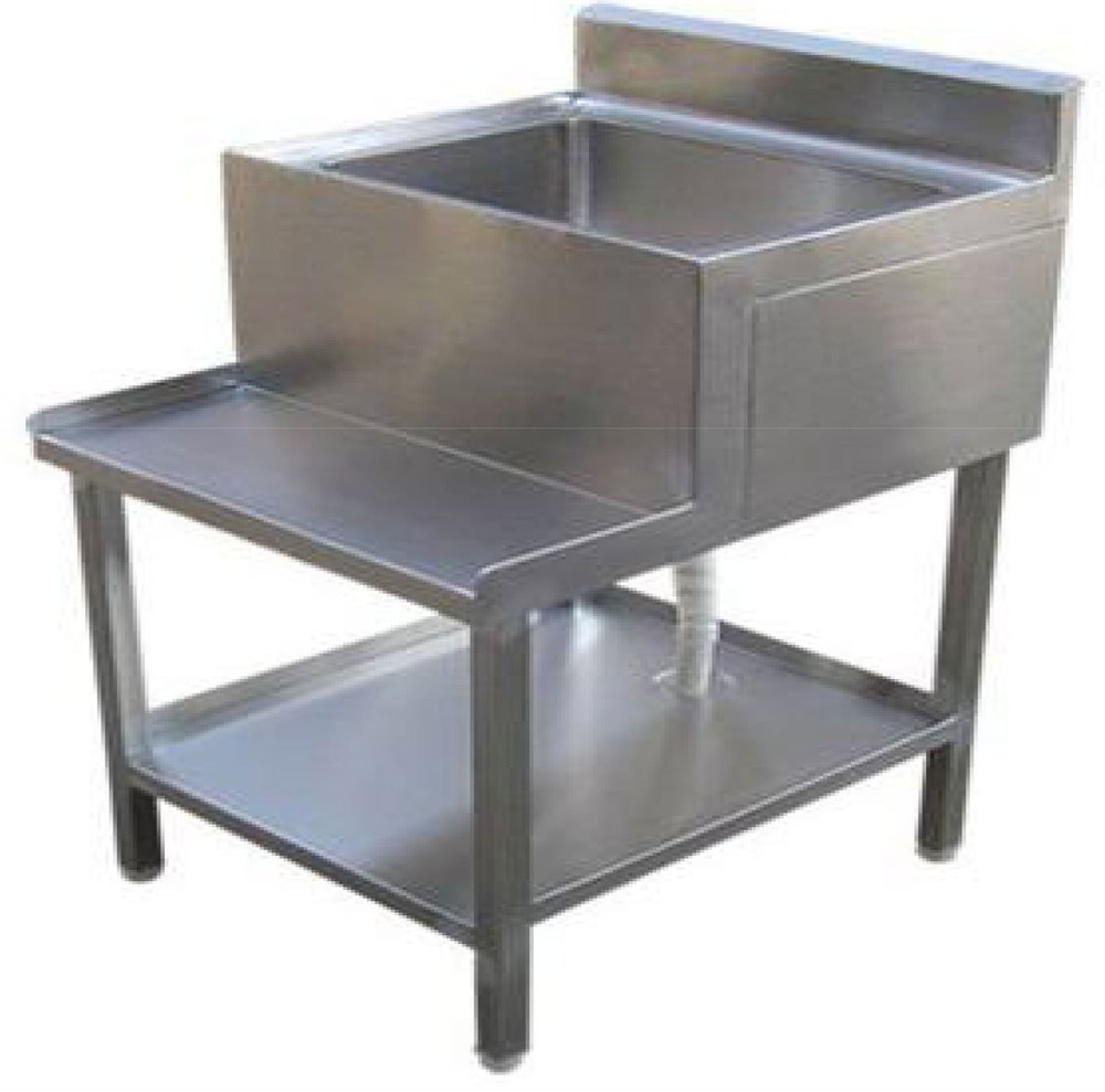 Stainless Steel Blender Station Single Sink Unit, For Commercial