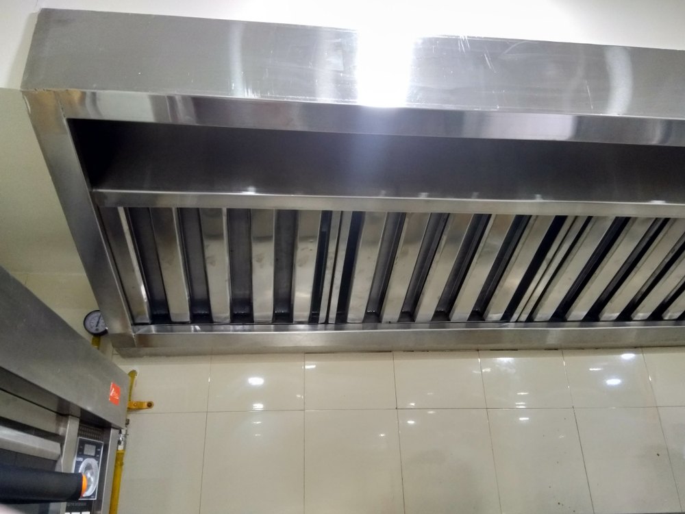 Rectangular Wall Mounted Commercial Kitchen Chimney Hood