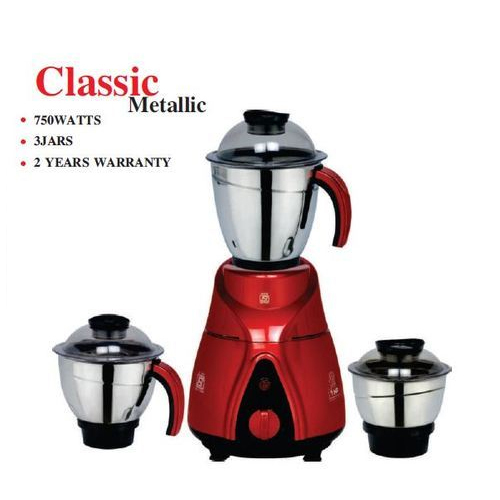 Red Classic Electric Mixer Grinder, For Wet & Dry Grinding, 750 Watts