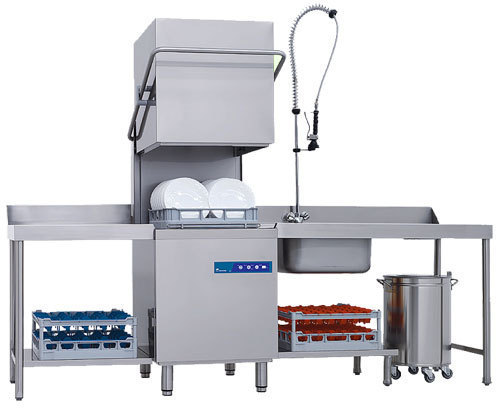 Freestanding Stainless Steel Hood Type Dishwasher