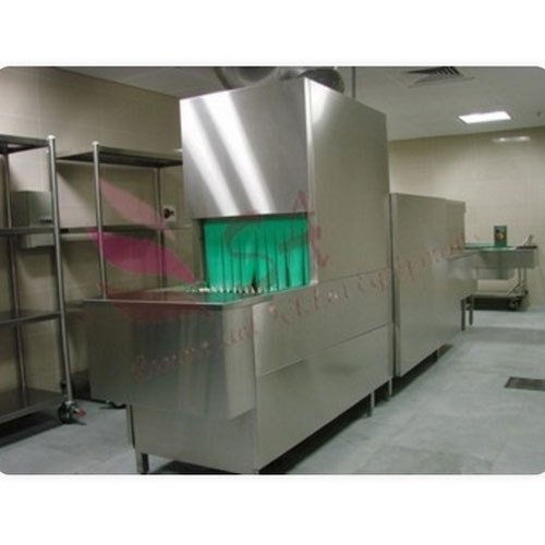 SA Kitchen Silver Conveyor Dishwasher Machine, For Hotels, Restaurants