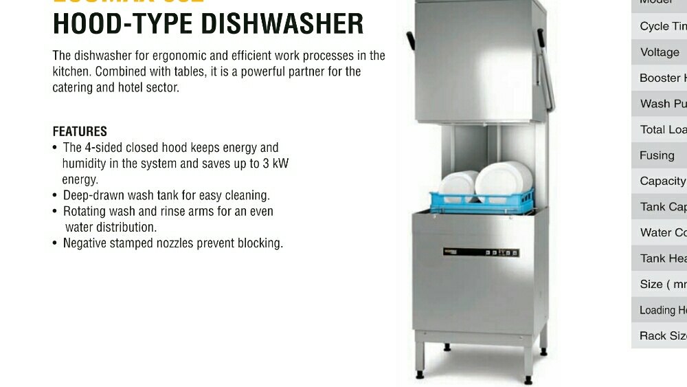 For Hotel Hood Type Dishwasher