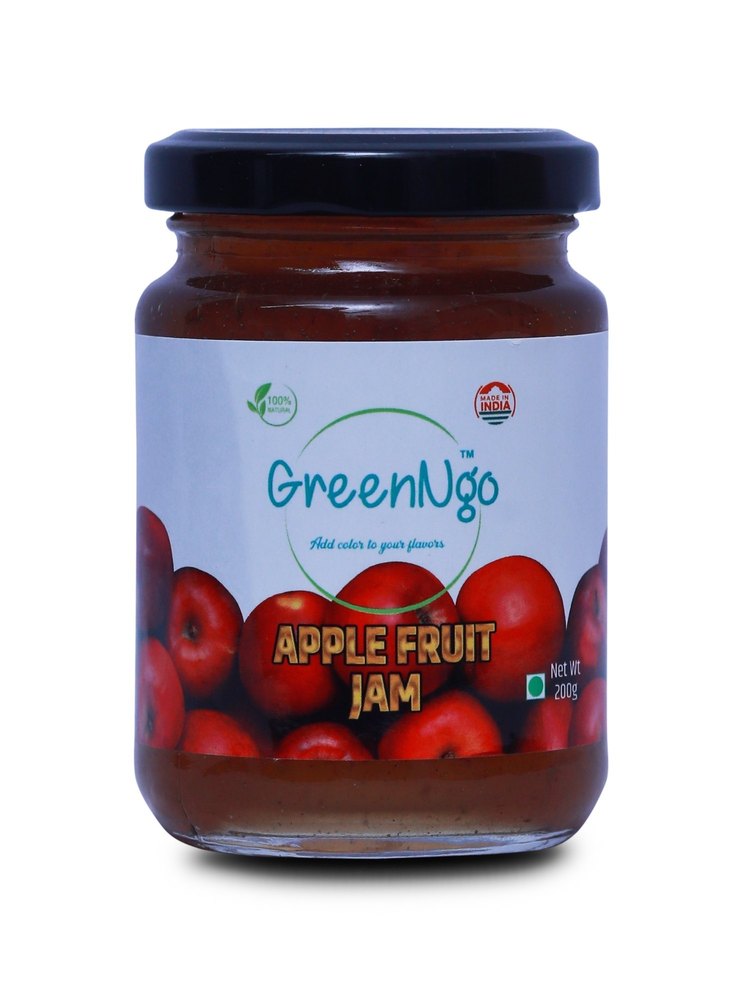 Jelly Red Greenngo Apple Fruit Jam 200gm, Natural, 350