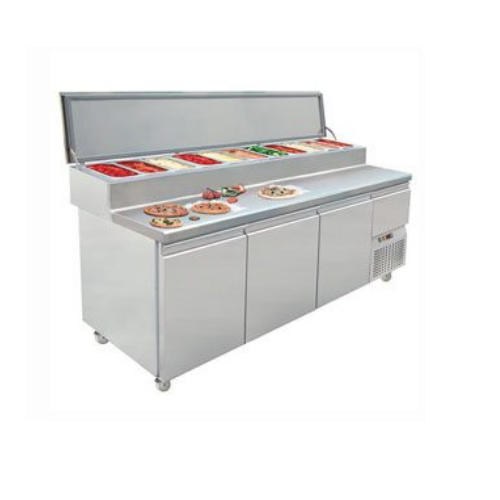Stainless Steel Rectangular Pizza Topping Counter