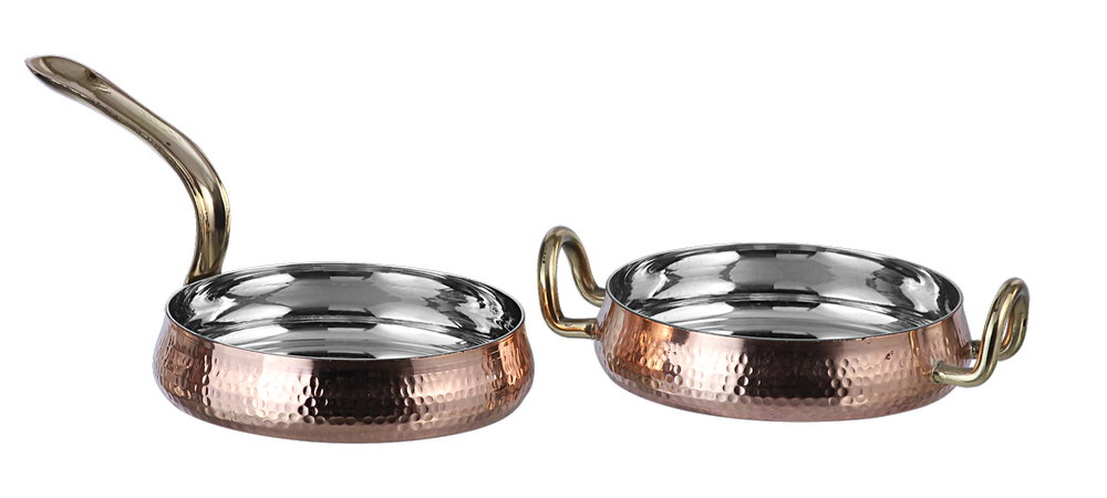 For Restaurant Copper Steel Hammered Belly Pan Portion Dishes