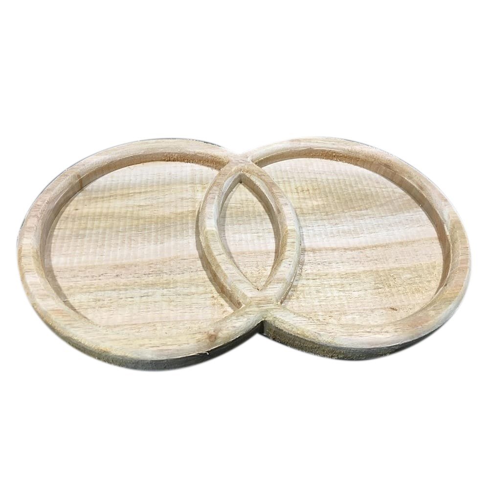 Restaurant Wooden Serving Tray, Shape: Round