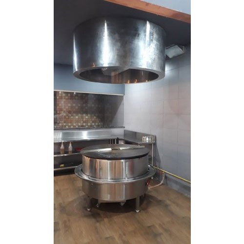 Gas Stainless Steel Mongolian Tawa for Hotel/Restaurant, Material Grade: Ss 202 & 304