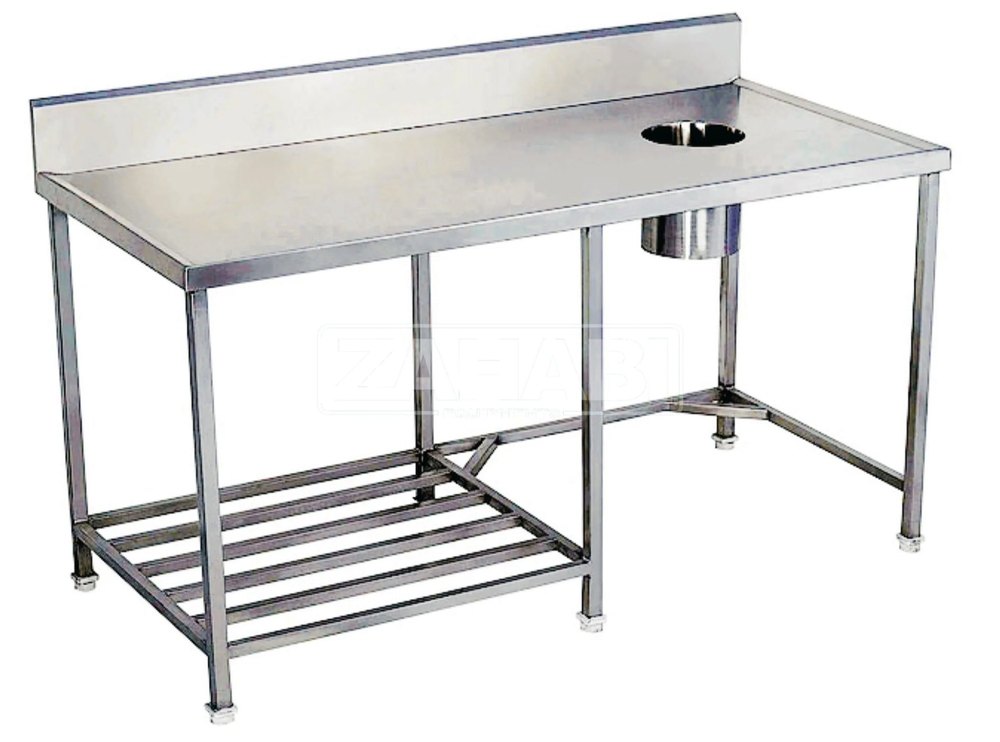 Silver Stainless Steel Dish Landing Table, Kitchen Cabinets