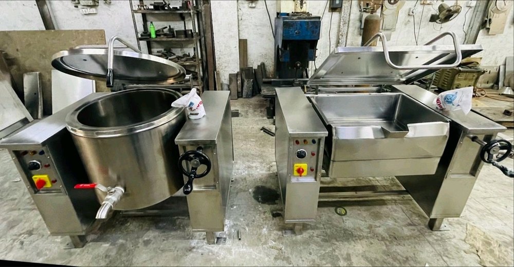 ss commercial tilting boiling pan
