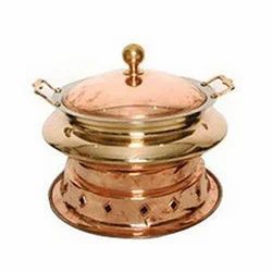 Copper Chafing Dish, For Hotel And Restaurant, Capacity: 8 L