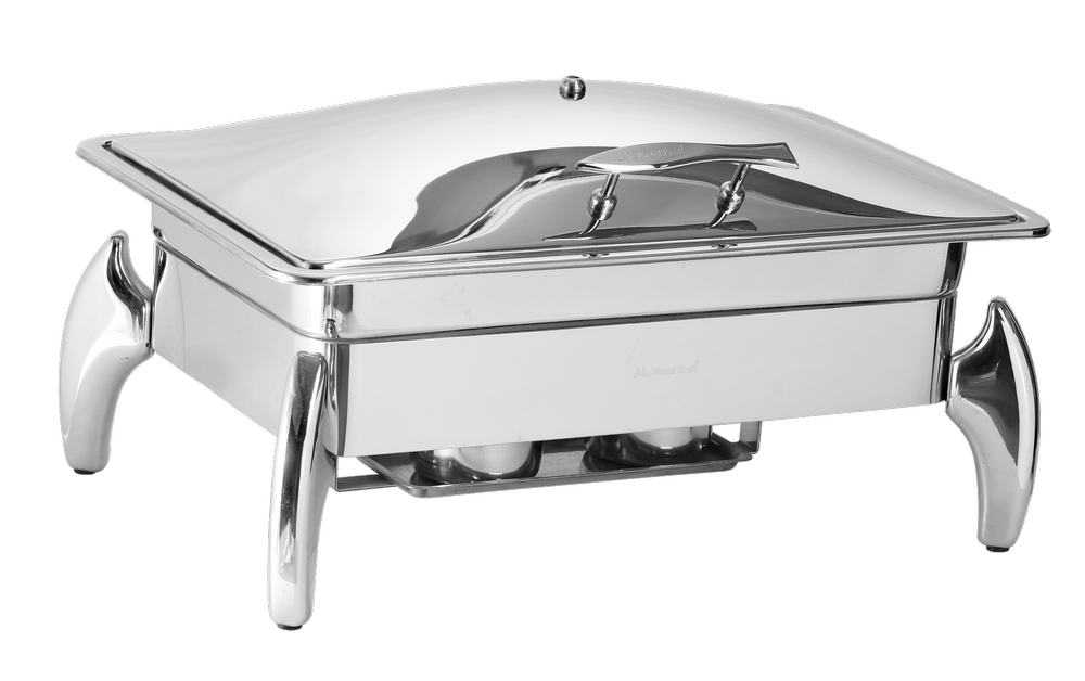 Metal Kraft Stainless Steel Grand Rect 1/1 Lift Top Chafer With Tiger Legs