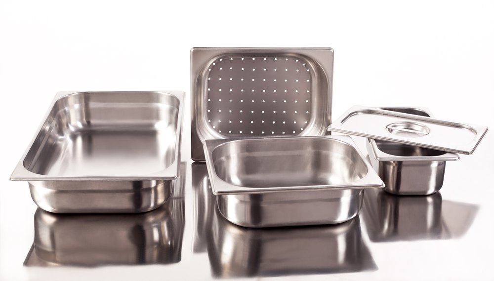 Silver Stainless Steel Gastronorm GN Pan, For Home