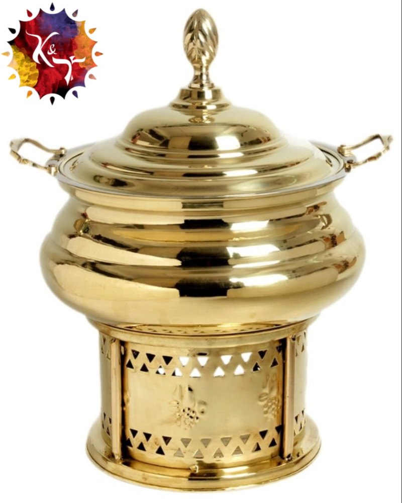 SS Brass Chafing Dish, For Hotel, Capacity: 6 Ltr
