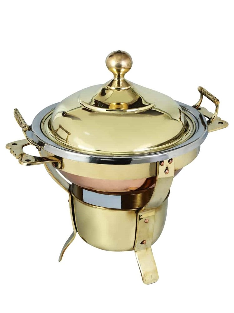 Brass Round Chaffing Dish for Hotel, For Restaurant