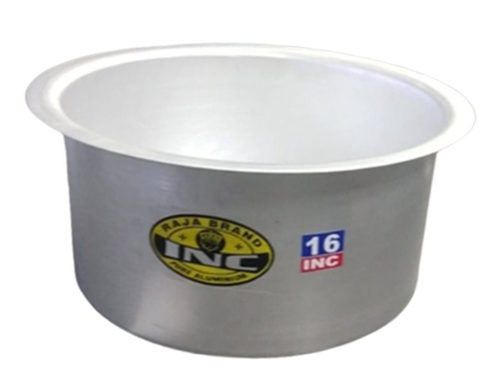 16 Inch Aluminium Silver Tub