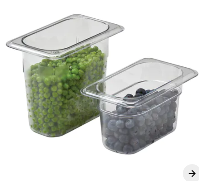 Transparent Rectangular Cambro Food Pan Containers, For Restaurant, Capacity: 1 kg