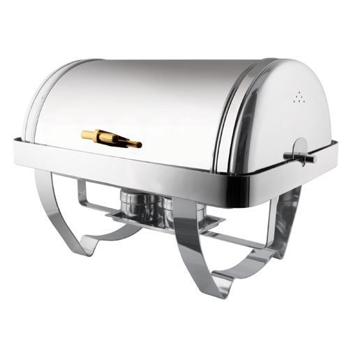 Silver Rectangular Rectangle Roll Chafing Dish, For Hotel/Restaurant, Material Grade: SS