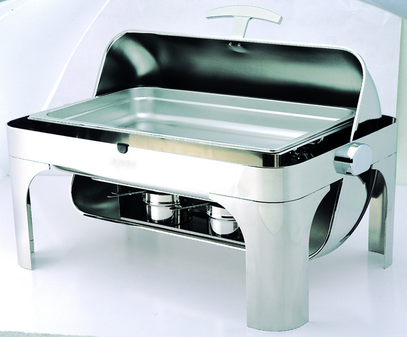Stallion B6501 Oblong Chafing Dish With Roll Top Lid, Dimension: 660x480x420 mm