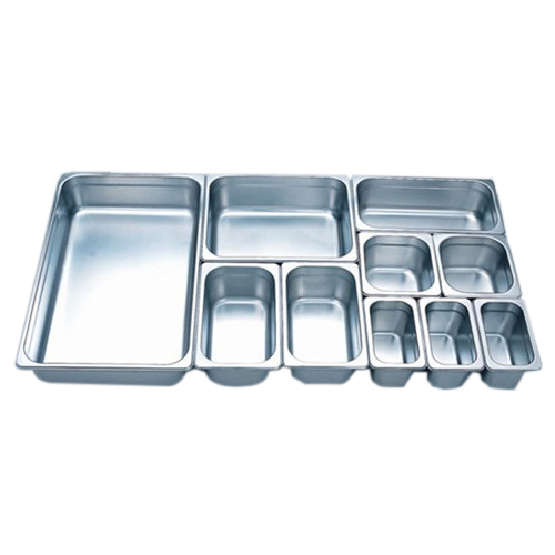 Silver Stainless Steel Gastronorm Container, For Hotel