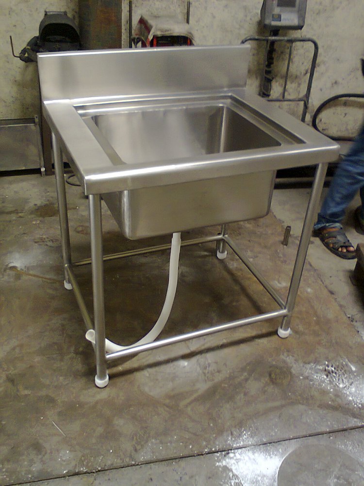Single Standard Stainless Steel Washing Sink, For Industrial