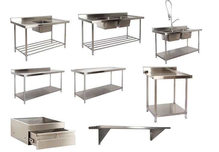 teju Stainless Steel Commercial SS Single Sink Unit