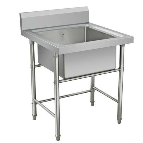 Silver 304 Grade Commercial Stainless Steel Sink
