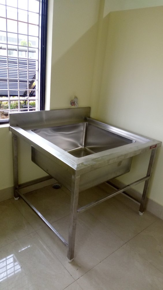 SS VEGETABLE WASHING SINK, For Kitchen, Washing Area, 304