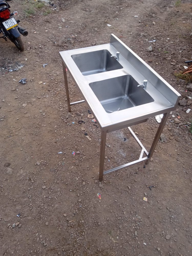 Silver S S 2 Sink Washing Sink Unit