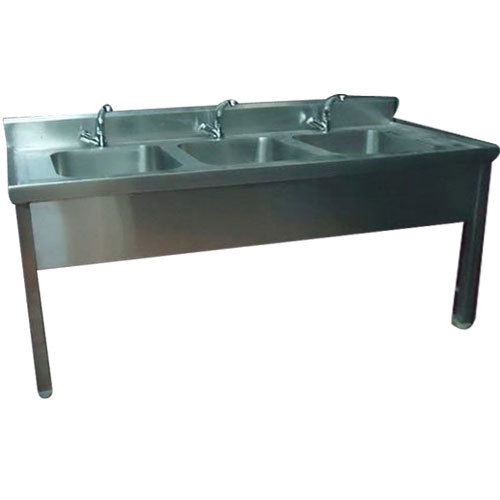Shalom Stainless Steel Triple Bowl Wash Sink