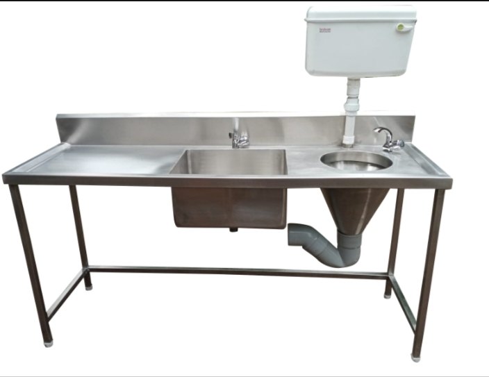 Pharmatechnik Four Dirty Utility Room Sluice Sink With Sluice Hopper, For Hospital