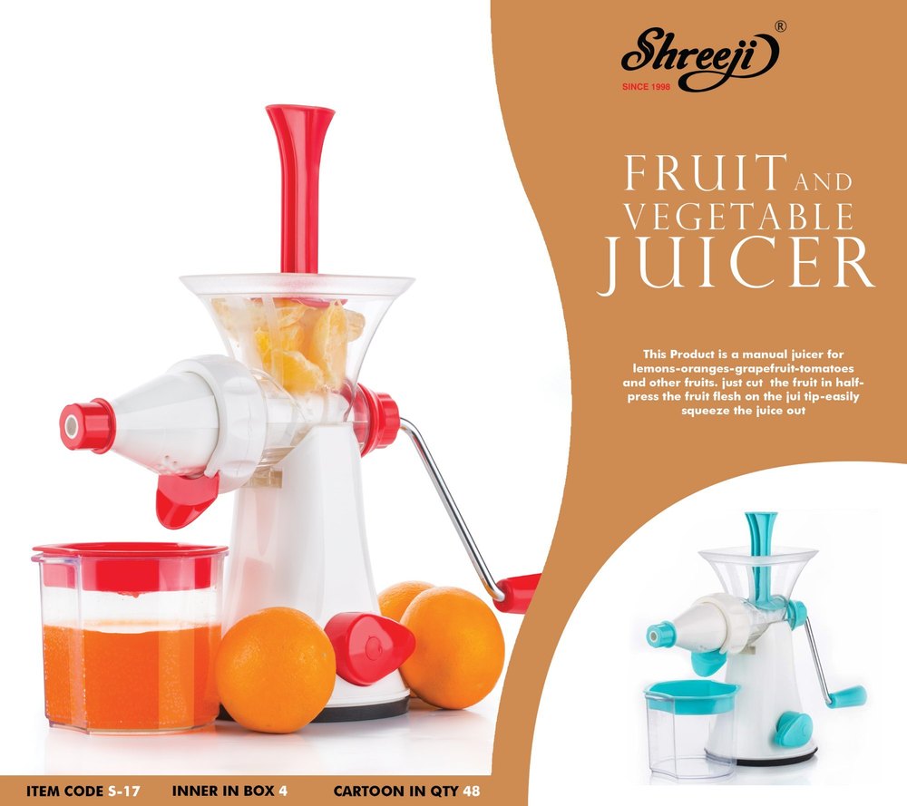 Shreeji Abs Fruit And Vegetable Juicer, For Home, Capacity: 1 Liter