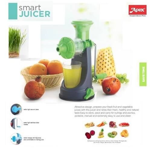 PT Plastics Steel Plastic Hand Fruit Juicer, Mix