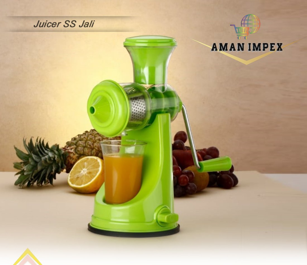 AMAN IMPEX Manual Deluxe Plastic SS Jali Hand Juicer For Home, Blade Material: Stainless Steel