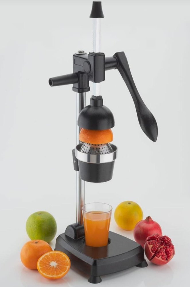 Black Orange Aluminum Hand Press Juicer