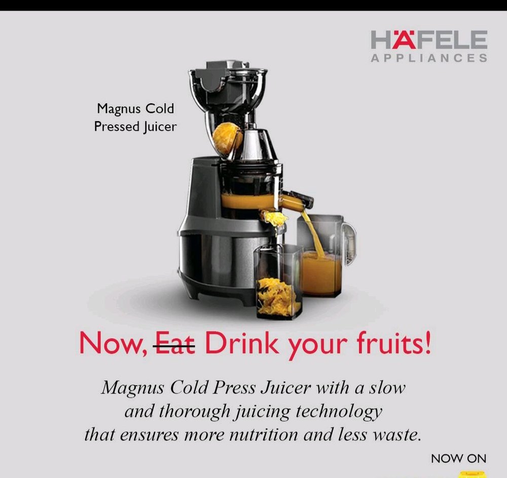 Stainless Steel HAFELE MAGNUS COLD PRESS JUICER