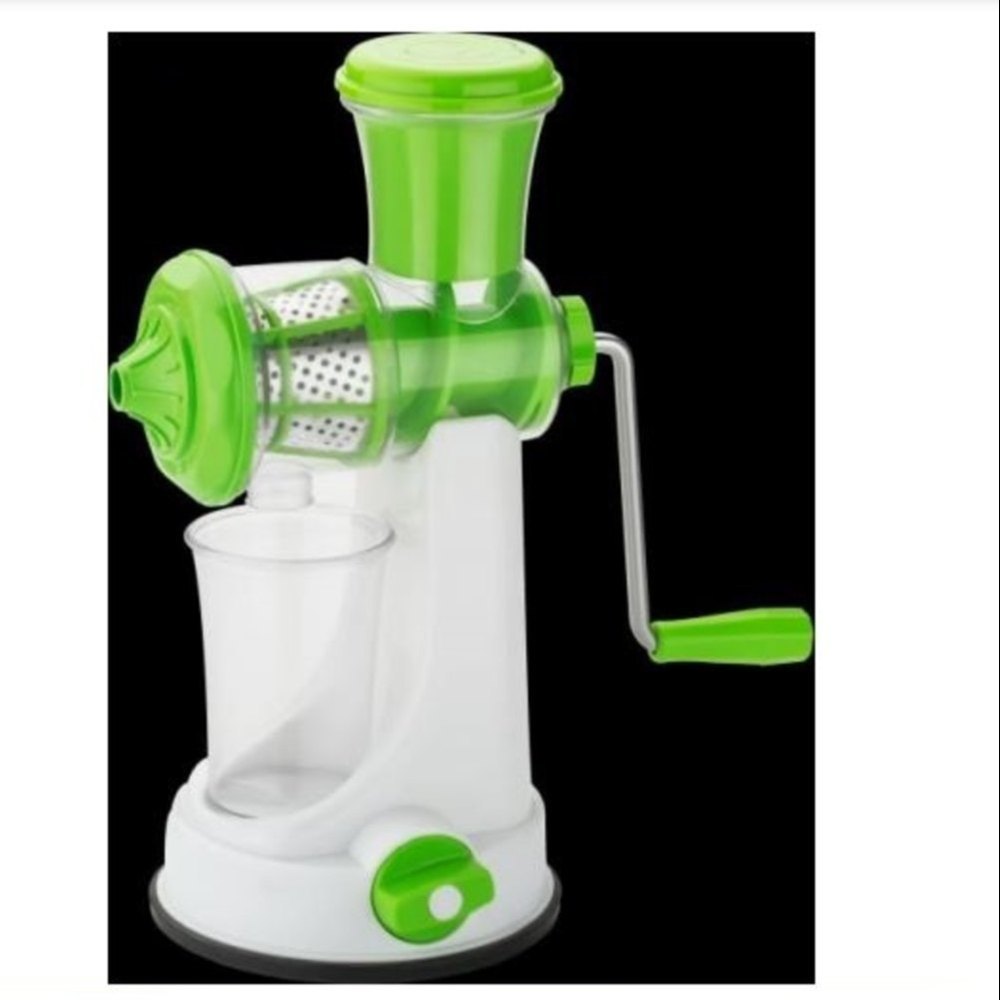 Hand Juicer for Fruits and Vegetables with Steel Handle Vacuum Locking System(Green)