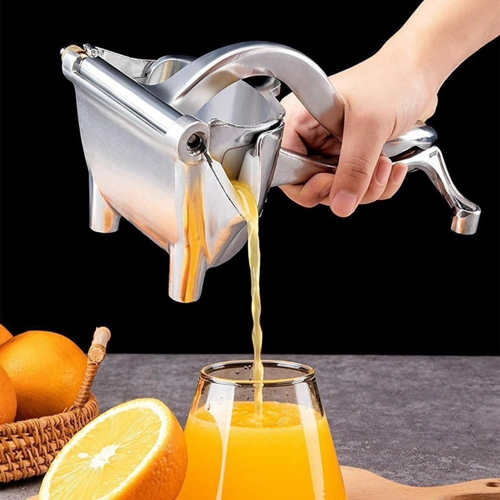 Alluminium Manual Aluminium Orange Fruit Press Juicer, Silver