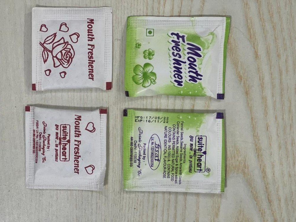 White Vanilla Sweet Mukhwas sachets, For To Break Mouth Odour, Powder