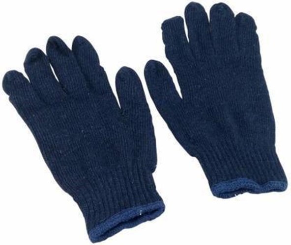 Midas Blue Cotton Knitted Gloves