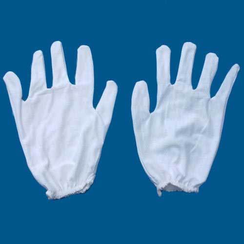 S Protection White Cotton Hosiery Gloves Single Layer, Size: 8 Inch