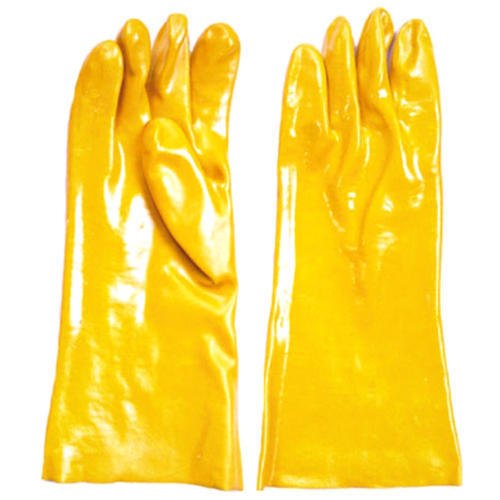 Plain PVC Safety Hand Gloves, Size: Free Size, Finger Type: Full Fingered