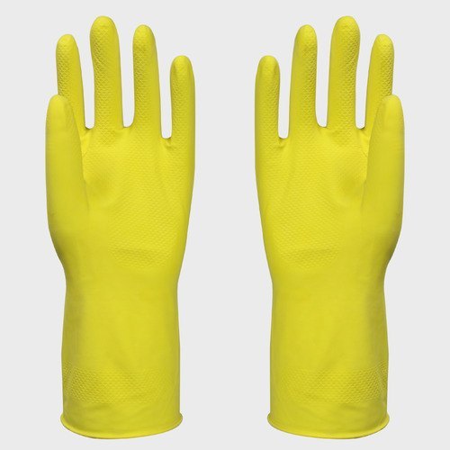 Yellow PVC Safety Gloves