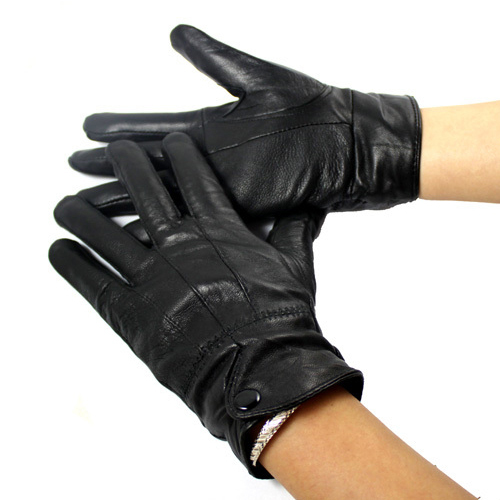 Womens Black Leather Gloves